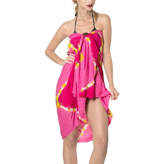 HAPPY BAY Women's Beachwear Summer Bikini Wraps Beach Wrap Sarong Cover up Skirt Bathing suit Swimsuit Swim Cover ups for Swimwear Coverups Women One Size Red, Checks