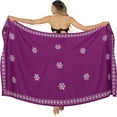 thumbnail image 1 of HAPPY BAY Women's Beachwear Summer Bikini Wraps Beach Wrap Sarong Coverups Skirt Bathing suit Swim Cover up Swimwear Swimsuit Coverups for Women One Size Purple, Solid, 1 of 5