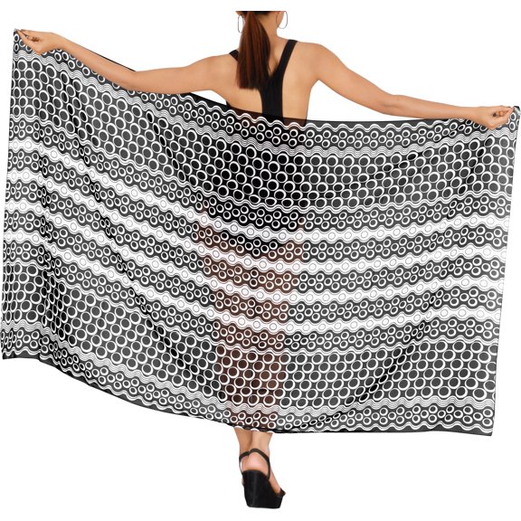 HAPPY BAY Women's Beachwear Summer Bikini Wraps Beach Wrap Sarong Coverups Skirt Swim Cover up Swimwear Swimsuit Coverups for Women One Size Coal, Partout
