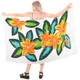 thumbnail image 1 of HAPPY BAY Women's Beachwear Summer Bikini Wraps Beach Wrap Sarong Coverups Skirt Swimsuit Swimwear Bathing Suit Swim Cover ups for Womens One Size Mustard, Flower, 1 of 4