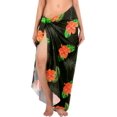 thumbnail image 1 of HAPPY BAY Women's Beachwear Summer Bikini Wraps Beach Wrap Sarong Skirt Swimsuit Swimwear Coverups Swim Cover ups for Womens One Size Space, Hibiscus, 1 of 5
