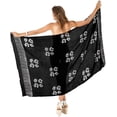 thumbnail image 1 of HAPPY BAY Women's Beachwear Summer Bikini Wraps Beach Wrap Swimwear Coverups Sarong Swim Cover up Skirt Bathing suit Swimsuit Pareo for Women One Size Black, Leaves, 1 of 5