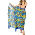 thumbnail image 1 of HAPPY BAY Women's Beachwear Summer Bikini Wraps Beach Wrap Swimwear Coverups Sarong Swim Cover up Skirt Swimsuit Pareo for Women One Size Gold, Fish, 1 of 5