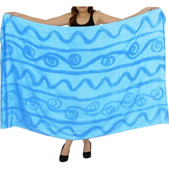 HAPPY BAY Women's Beachwear Summer Bikini Wraps Beach Wrap Swimwear Swim Cover up Skirt Swimsuit Sarong Coverups for Women One Size Dodger, Waves