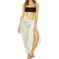 thumbnail image 1 of HAPPY BAY Women's Beachwear Summer Bikini Wraps Sarong Swim Cover up Wrap Skirt Bathing suit Swimwear Swimsuit Beach Coverups for Women One Size White, Fall Leafs, 1 of 5