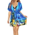 thumbnail image 1 of HAPPY BAY Women's Beachwear Summer Mini Tropical Dress Swimsuit Coverups V Neck Tops Swim Beach Cover ups for Swimwear Women XL-XXL Admiral_AC601, 1 of 5