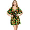 thumbnail image 1 of HAPPY BAY Women's Beachwear Summer Mini Tropical Dress Swimsuit Coverups for Women V Neck Tops Swim Beach Cover ups for Swimwear Women XL-XXL Jet, Floral Hibiscus Bamboo Tree, 1 of 4