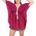 thumbnail image 1 of HAPPY BAY Women's Beachwear Summer Swim Beach Dress Cover ups for Swimwear Women Plus Size Wear Swimsuit Coverups Cover-up for Women 2X-3X Pink_AC363, 1 of 5