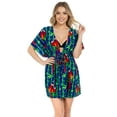 thumbnail image 1 of HAPPY BAY Women's Beachwear Summer Swim Beach Dress Cover ups for Swimwear Women Short Flowy Swimsuit Coverups for Women Tops XL-XXL Blue_AC589, 1 of 4