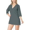 thumbnail image 1 of HAPPY BAY Women's Beachwear Summer Swim Beach Dress Cover ups for Swimwear Women Swimsuit Coverups for Women Cover-up Mini Wear 8-10 Grey_AC154, 1 of 5