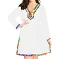 thumbnail image 1 of HAPPY BAY Women's Beachwear Swimsuit Coverups Summer Swim Beach Dress Cover ups for Swimwear Bathing Suit Cover-up Short Shirt for Women XL-XXL Snow White_AC554, 1 of 5