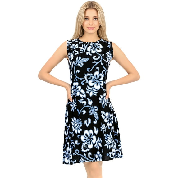 HAPPY BAY Women's Beachwear Swimsuit Coverups Summer Swim Beach Dress Cover ups for Swimwear Women Loose Casual Bathing Suit 0-2 Black, Floral Hibiscus