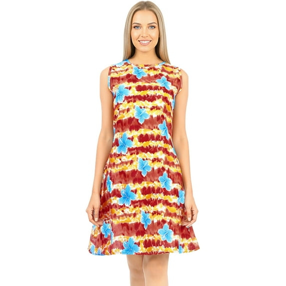 HAPPY BAY Women's Beachwear Swimsuit Coverups Summer Swim Beach Dress Cover ups for Swimwear Women Loose Casual Bathing Suit 0-2 Ruby, Floral Hibiscus