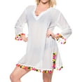 thumbnail image 1 of HAPPY BAY Women's Beachwear Swimsuit Coverups Summer Swim Beach Dress Cover ups for Swimwear Women Loose Tank Bathing Suit Cover-up 12-14 Snow White_AC148, 1 of 4