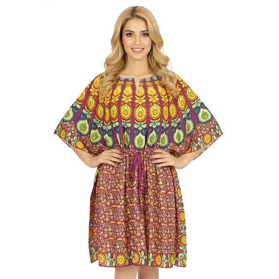 HAPPY BAY Women's Beachwear Swimsuit Coverups Summer Swim Beach Dress Cover ups for Swimwear Women Plus Size Bathing Suit Cover-up Kimono 2X-3X Yellow_AC220