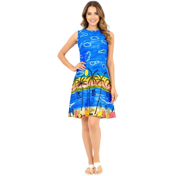 HAPPY BAY Women's Beachwear Swimsuit Coverups Summer Swim Beach Dress Cover ups for Swimwear Women Loose Bathing Suit 0-2 Dodger, Floral Hibiscus