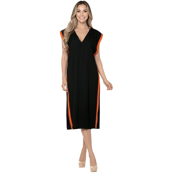 HAPPY BAY Women's Beachwear Swimsuit Coverups for Women Summer Swim Beach Cover ups for Swimwear Women Bathing Suit Cover-up Mini Dress M-L Ebony, Solid