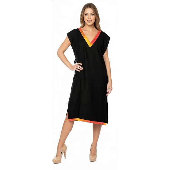 HAPPY BAY Women's Beachwear Swimsuit Coverups for Women Summer Swim Beach Cover ups for Swimwear Women Loose Bathing Suit Cover-up Dress Robe XL-XXL Space, Solid
