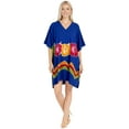 thumbnail image 1 of HAPPY BAY Women's Beachwear Swimsuit Coverups for Women Summer Swim Beach Dress Cover ups for Swimwear Women Loose Party Bathing Suit 1X-2X Blue, Hibiscus Flower, 1 of 5