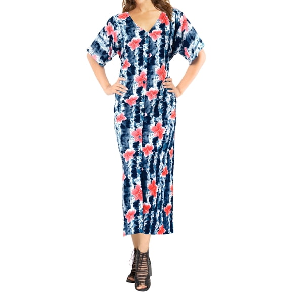 HAPPY BAY Women's Beachwear Swimsuit Coverups for Women Summer Cover ups for Swimwear Women Button up Beach Dress Night T Shirt L-XL Black_AC652