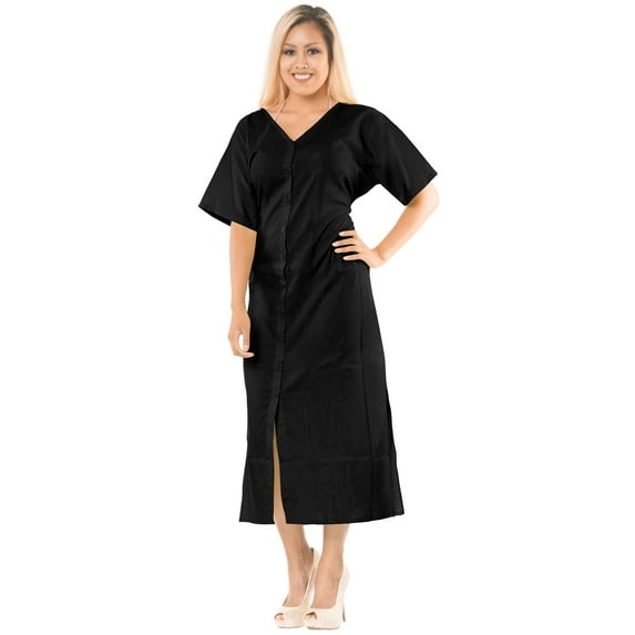 HAPPY BAY Women's Beachwear Swimsuit Coverups for Women Summer Cover ups for Swimwear Women Button up Shirt Dress Beach L-XL Black, Solid