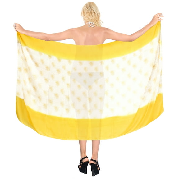 HAPPY BAY Women's Bikini Beach Wrap Cover up Swimwear Bathing suit Summer Wraps Swimsuit Sarong Skirts for Women One Size Honey, Stripes