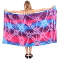 thumbnail image 1 of HAPPY BAY Women's Bikini Beach Wrap Swim Cover up Swimwear Bathing suit Summer Wraps Swimsuit Beachwear Sarong Coverups Skirts for Women One Size Royal, Tie Dye, 1 of 5