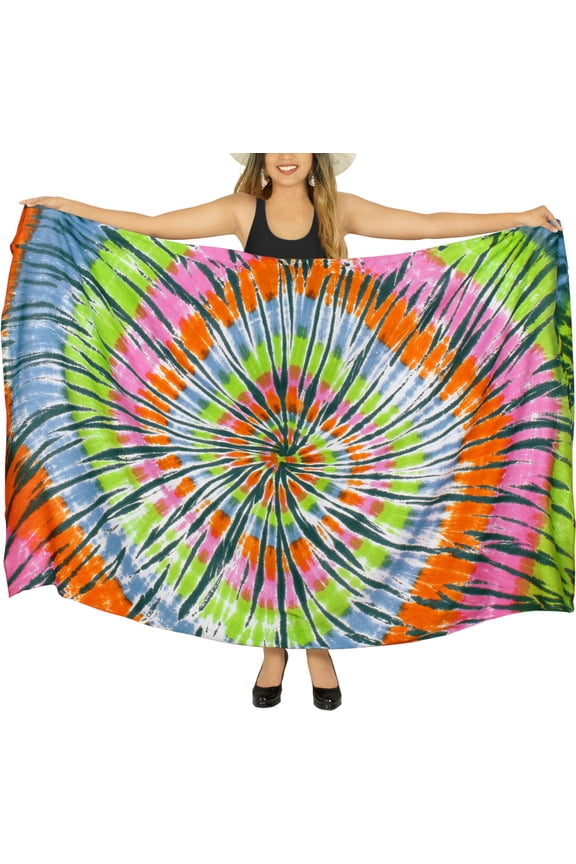 Women's Bikini Beach Wrap Swim Cover up Swimwear Skirt Bathing suit Summer Wraps Beachwear Sarong Coverups Swimsuits for Women One Size Dodger, Tie Dye