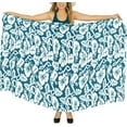 thumbnail image 1 of HAPPY BAY Women's Bikini Beach Wrap Swimwear Swim Cover up Skirt Bathing suit Summer Wraps Beachwear Sarong Coverups Swimsuits for Women One Size Grey, Hibiscus, 1 of 4