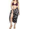 thumbnail image 1 of HAPPY BAY Women's Bikini Beach Wrap Swimwear Swim Cover up Skirt Bathing suit Summer Wraps Beachwear Sarong Coverups Swimsuits for Women One Size Plus Black_G70, 1 of 4