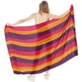 thumbnail image 1 of HAPPY BAY Women's Bikini Beachwear Sarong Coverups Swimsuit Swim Cover up Summer Wraps Skirt Bathing suit Swimwear Beach Wrap Skirts for Women One Size Purple, Stripes, 1 of 5