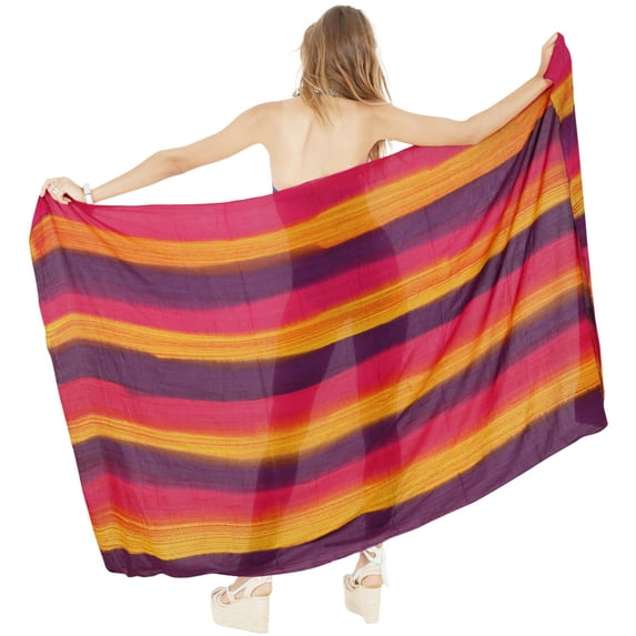 HAPPY BAY Women's Bikini Beachwear Sarong Coverups Swimsuit Swim Cover up Summer Wraps Skirt Bathing suit Swimwear Beach Wrap Skirts for Women One Size Purple, Stripes