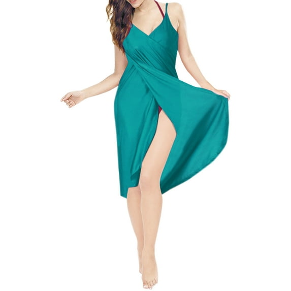 HAPPY BAY Women's Bikini Cover Up Spaghetti Strap Backless Swimwear M Green-A29