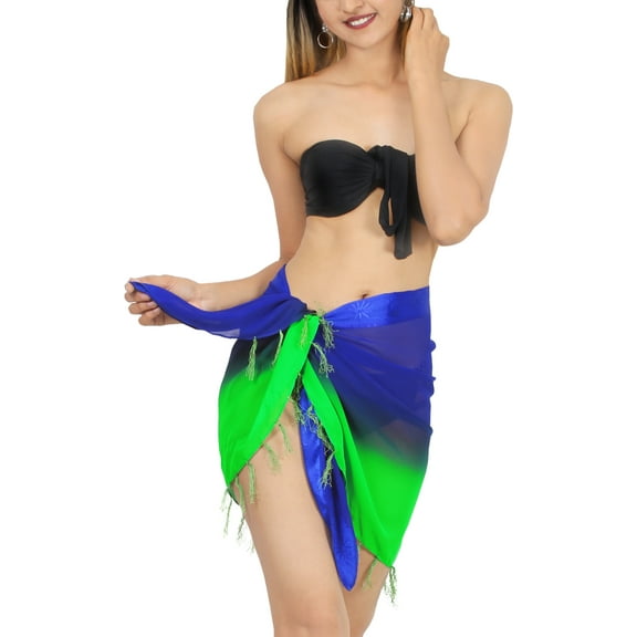 HAPPY BAY Women's Bikini Sarong Swimsuit Cover up Summer Wraps Skirt Bathing suit Swimwear Beach Wrap Skirts for Women One Size Cobalt, Solid