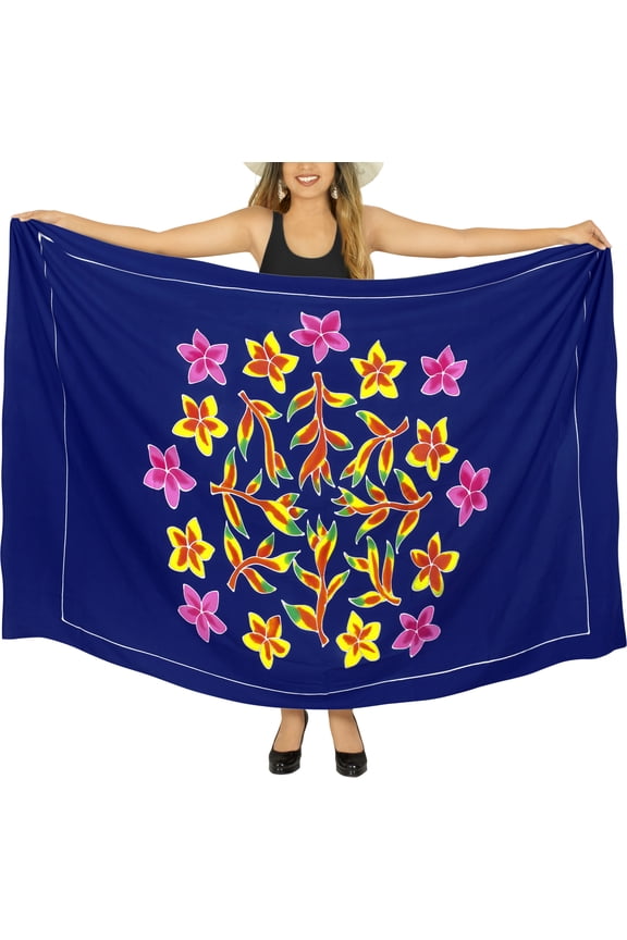 Women's Bikini Skirt Beachwear Sarong Coverups Swimsuit Swim Cover up Summer Wraps Bathing suit Swimwear Beach Wrap Skirts for Women One Size Azure, Floral