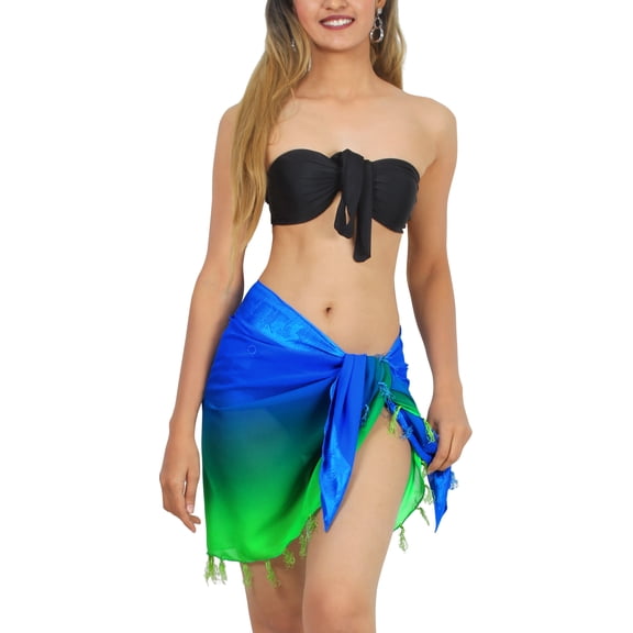 HAPPY BAY Women's Bikini Skirt Sarong Swimsuit Cover up Summer Wraps Bathing suit Swimwear Beach Wrap Skirts for Women One Size Lapis, Stripes