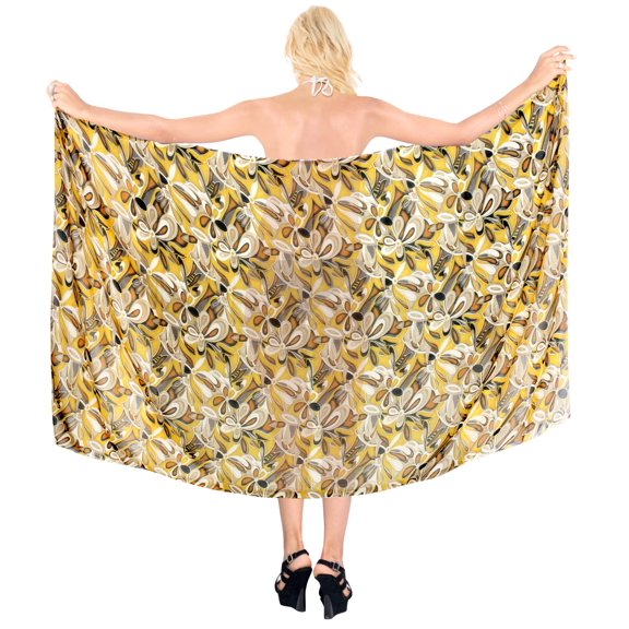 HAPPY BAY Women's Bikini Skirt Sarong Swimwear Swim Cover up Summer Wraps Swimsuit Beach Wrap Coverups for Women Beachwear One Size Gold_F54
