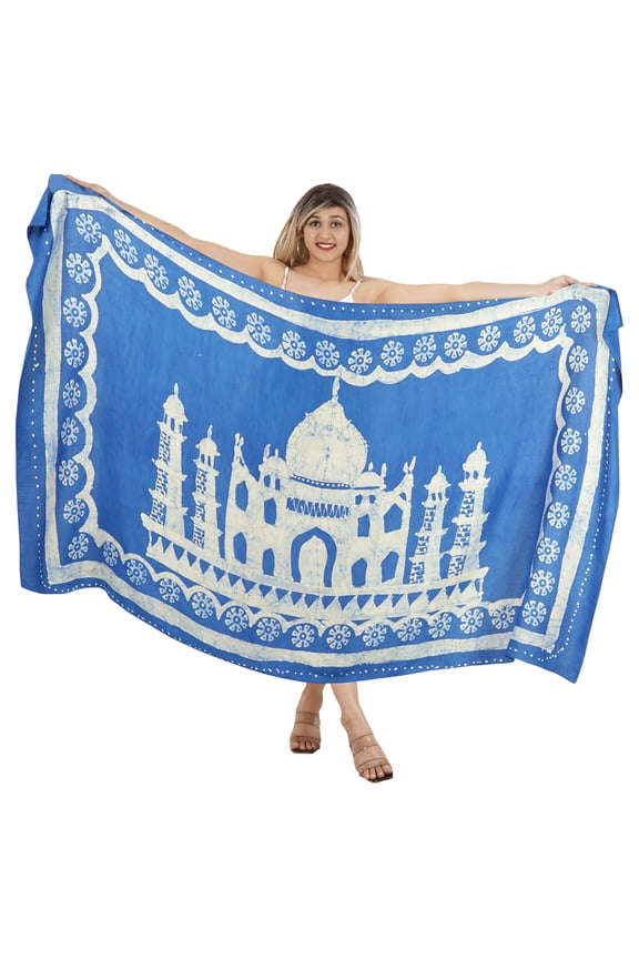 Women's Bikini Wrap Sarong Cover up Skirt Bathing suit Swimwear Swimsuit Beach Wraps Coverup for Women One Size Monument, Blue