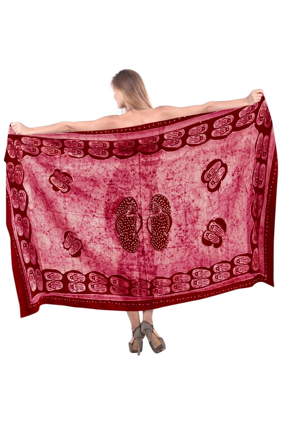 Women's Bikini Wrap Sarong Cover up Skirt Bathing suit Swimwear Swimsuit Beach Wraps Coverup for Women One Size Red_P341