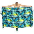 thumbnail image 1 of HAPPY BAY Women's Bikini Wrap Sarong Cover up Skirt Bathing suit Swimwear Swimsuit Beach Wraps Coverup for Women One Size Teal, Island, 1 of 5