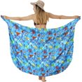 thumbnail image 1 of HAPPY BAY Women's Bikini Wrap Sarong Cover up Skirt Bathing suit Swimwear Swimsuit Beach Wraps Coverup for Women One Size Turquoise, Parrot, 1 of 5