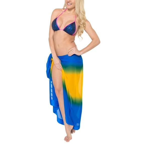 HAPPY BAY Women's Bikini Wraps Beach Wrap Cover up Sarong Skirt Swimsuit Swimwear Bathing Suit Cover Ups for Womens One Size Aqua_AD178