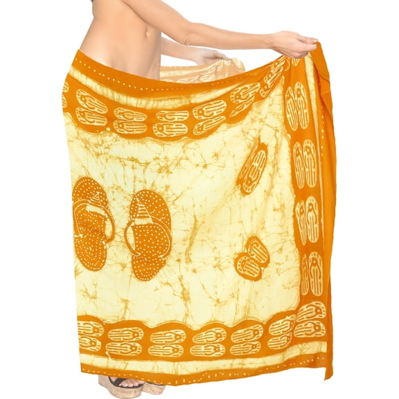 HAPPY BAY Women's Bikini Wraps Beach Wrap Cover up Swimwear Skirt Bathing suit Swimsuit Sarong Coverups for Women One Size Mustard_AD430