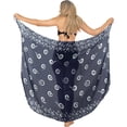 thumbnail image 1 of HAPPY BAY Women's Bikini Wraps Beach Wrap Coverup Sarong Skirt Bathing suit Swimsuit Swimwear Cover Up for Women One Size Circle, Blue, 1 of 5
