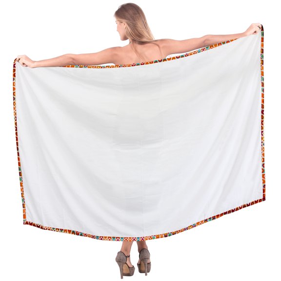 HAPPY BAY Women's Bikini Wraps Beach Wrap Coverup Sarong Skirt Bathing suit Swimsuit Swimwear Cover Up for Women One Size Pearl, Solid