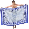thumbnail image 1 of HAPPY BAY Women's Bikini Wraps Beach Wrap Sarong Cover up Skirt Bathing suit Swimsuit Cover Ups for Swimwear Women One Size Blue_P358, 1 of 3