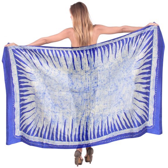 HAPPY BAY Women's Bikini Wraps Beach Wrap Sarong Cover up Skirt Bathing suit Swimsuit Cover Ups for Swimwear Women One Size Blue_P358