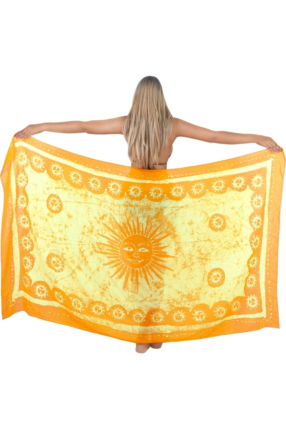 Women's Bikini Wraps Beach Wrap Sarong Cover up Skirt Bathing suit Swimsuit Cover Ups for Swimwear Women One Size Sun, Orange