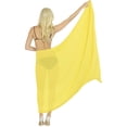thumbnail image 1 of HAPPY BAY Women's Bikini Wraps Beach Wrap Sarong Coverup Skirt Bathing suit Swimwear Swimsuit Coverup for Women One Size Yellow, Solid, 1 of 5