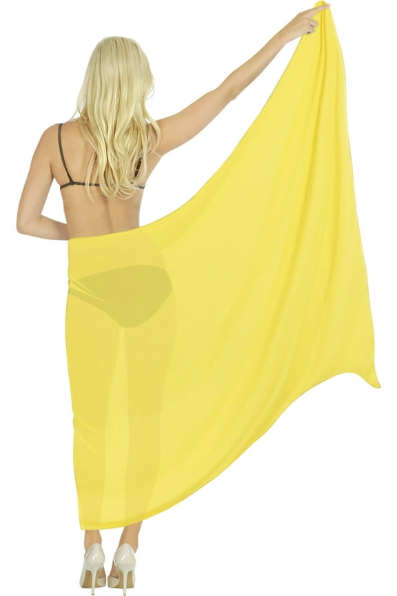 Women's Bikini Wraps Beach Wrap Sarong Coverup Skirt Bathing suit Swimwear Swimsuit Coverup for Women One Size Yellow, Solid